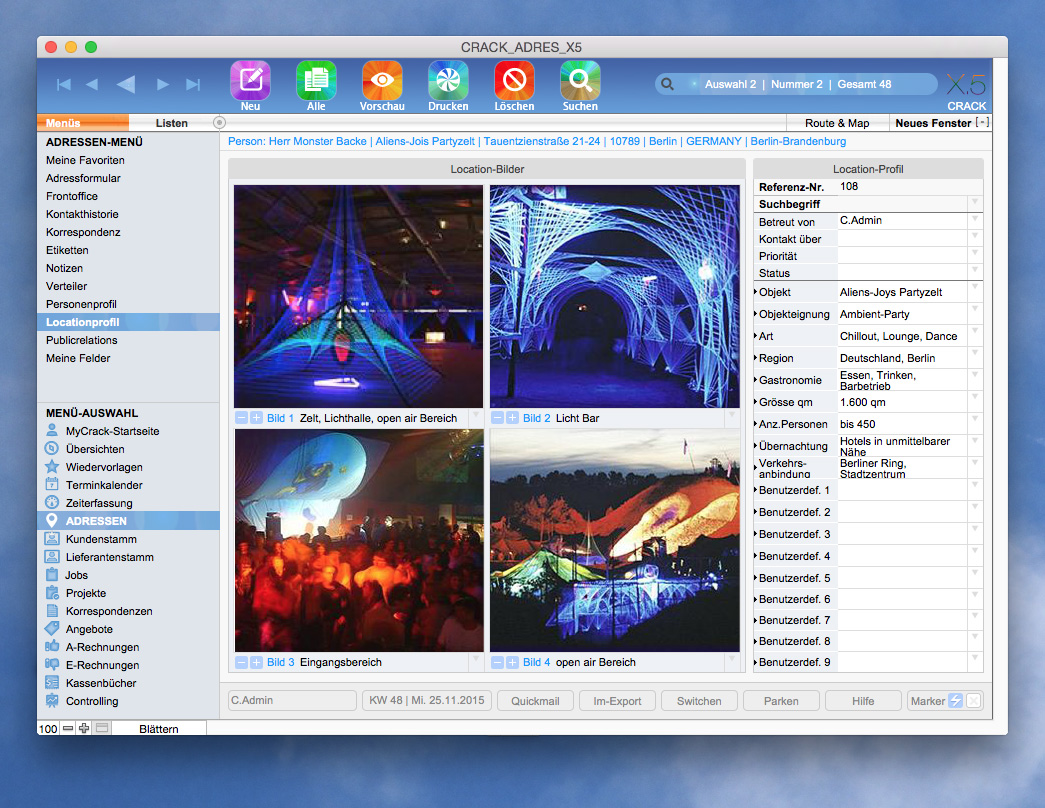 AGENTURSOFTWARE | Adressen